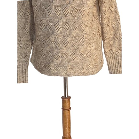 Royal Robbins Sierra Pullover Sweater Beige Size XL Cowl Neck Neutral Cozy Boho - Picture 6 of 12